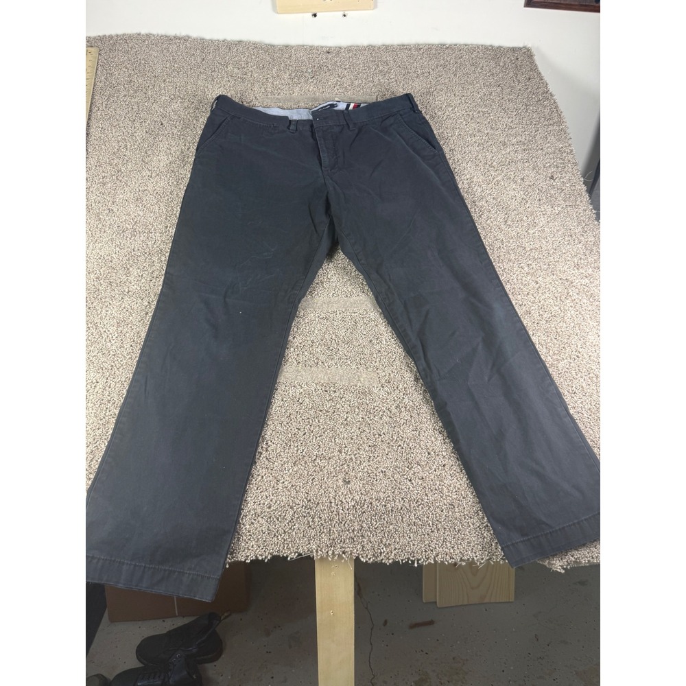 Tommy Hilfiger Custom Fit Chino Pants‎ Mens 40x32 Navy Blue Cotton Trousers